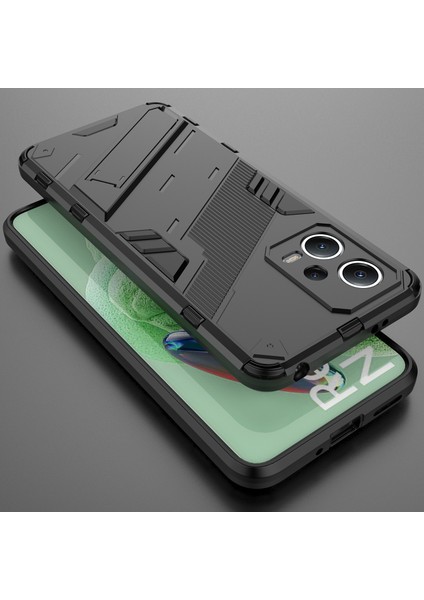 Xiaomi Poco X5 /redmi Note 12 5g Için Sert Pc Tpu Hibrit Düşme Önleyici Stand Telefon Kılıfı - Siyah (Yurt Dışından) indirimleri