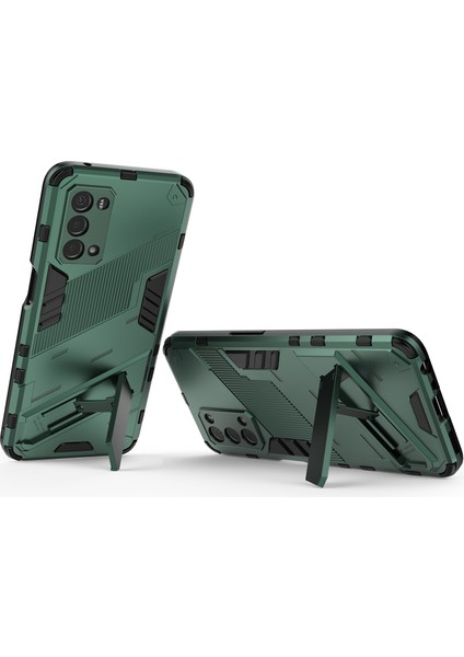 Oppo A54 5G/A74 5G/A93 5g/oneplus Nord N200 Için Sert Pc Tpu Hibrit Düşme Önleyici Stand Telefon Kılıfı - Yeşil (Yurt Dışından) fırsatları
