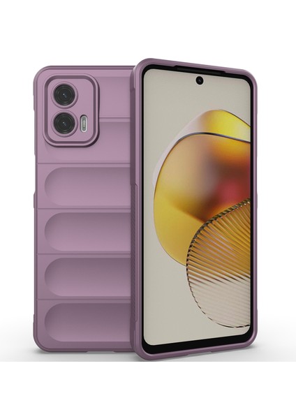 Motorola Moto G73 Için Yumuşak Tpu Kaymaz Telefon Kılıfı - Mor (Yurt Dışından)