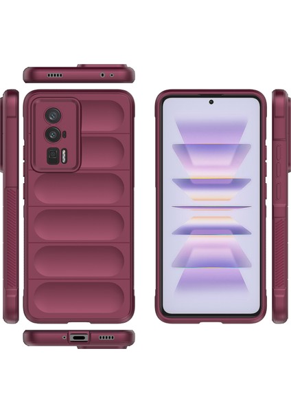 Xiaomi Redmi K60 / K60 Pro Için Yumuşak Tpu Kaymaz Telefon Kılıfı - Koyu Kırmızı (Yurt Dışından) modelleri