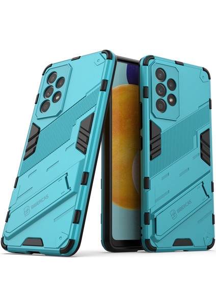 Samsung Galaxy A53 5g Için Sert Pc Tpu Hibrit Düşme Önleyici Stand Telefon Kılıfı - Mavi (Yurt Dışından)