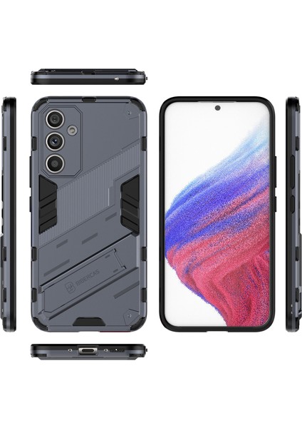 Samsung Galaxy A54 Için Sert Pc Tpu Hibrit Düşme Önleyici Stand Telefon Kılıfı - Gri (Yurt Dışından) fiyatları