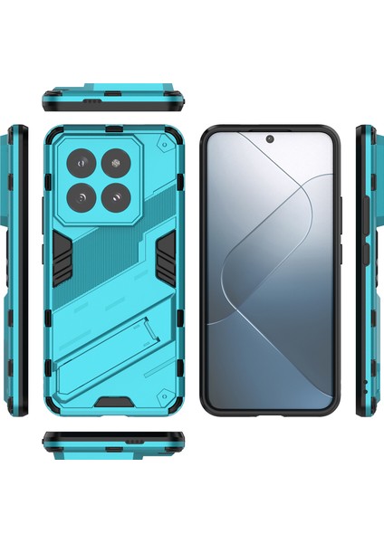 Xiaomi 14 Pro Için Sert Pc Tpu Hibrit Düşme Önleyici Stand Telefon Kılıfı - Mavi (Yurt Dışından) fiyatları