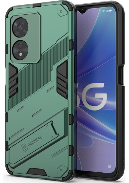 Oppo A97 5g Için Sert Pc Tpu Hibrit Düşme Önleyici Stand Telefon Kılıfı - Yeşil (Yurt Dışından) modelleri