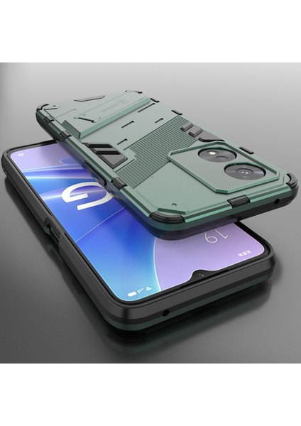 Oppo A97 5g Için Sert Pc Tpu Hibrit Düşme Önleyici Stand Telefon Kılıfı - Yeşil (Yurt Dışından) indirimleri