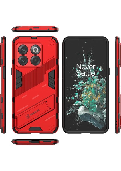 Oneplus 10T Için Sert Pc Tpu Hibrit Düşme Önleyici Stand Telefon Kılıfı - Kırmızı (Yurt Dışından) fiyatları