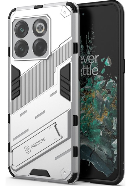 Oneplus 10T Için Sert Pc Tpu Hibrit Düşme Önleyici Stand Telefon Kılıfı - Beyaz (Yurt Dışından) modelleri