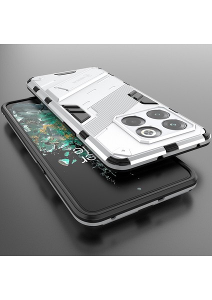 Oneplus 10T Için Sert Pc Tpu Hibrit Düşme Önleyici Stand Telefon Kılıfı - Beyaz (Yurt Dışından) indirimleri