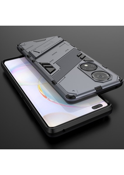 Huawei Nova 9 Pro /honor 50 Pro Için Sert Pc Tpu Hibrit Düşme Önleyici Stand Telefon Kılıfı - Gri (Yurt Dışından) indirimleri