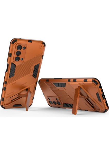 Oppo A54 5G/A74 5G/A93 5g/oneplus Nord N200 Için Sert Pc Tpu Hibrit Düşme Önleyici Stand Telefon Kılıfı - Turuncu (Yurt Dışından) fırsatları