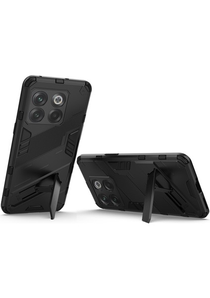Oneplus 10T Için Sert Pc Tpu Hibrit Düşme Önleyici Stand Telefon Kılıfı - Siyah (Yurt Dışından) fırsatları