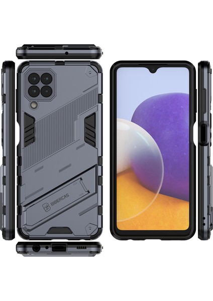 Samsung Galaxy A22 4g Için Sert Pc Tpu Hibrit Düşme Önleyici Stand Telefon Kılıfı - Gri (Yurt Dışından) fiyatları