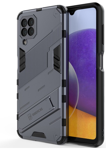 Samsung Galaxy A22 4g Için Sert Pc Tpu Hibrit Düşme Önleyici Stand Telefon Kılıfı - Gri (Yurt Dışından) modelleri