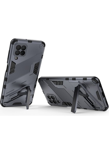Samsung Galaxy A22 4g Için Sert Pc Tpu Hibrit Düşme Önleyici Stand Telefon Kılıfı - Gri (Yurt Dışından) fırsatları