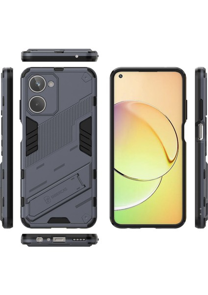 Realme 10 4g Için Sert Pc Tpu Hibrit Düşme Önleyici Stand Telefon Kılıfı - Gri (Yurt Dışından) fiyatları