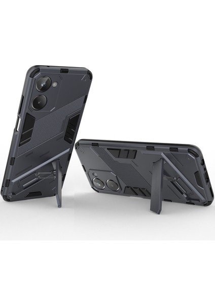 Realme 10 4g Için Sert Pc Tpu Hibrit Düşme Önleyici Stand Telefon Kılıfı - Gri (Yurt Dışından) fırsatları
