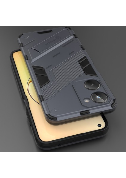 Realme 10 4g Için Sert Pc Tpu Hibrit Düşme Önleyici Stand Telefon Kılıfı - Gri (Yurt Dışından) indirimleri