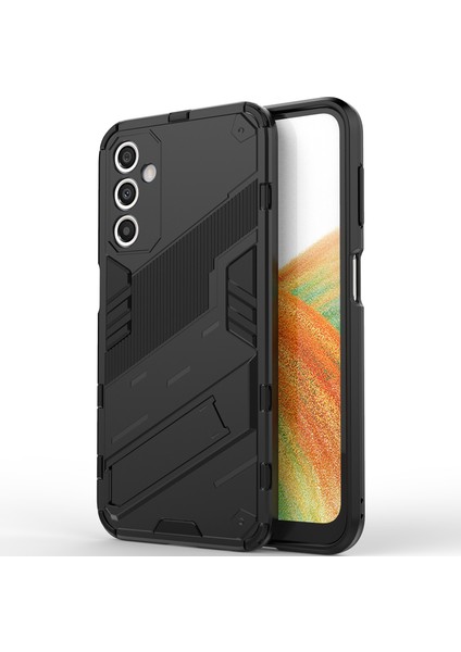 Samsung Galaxy A24 4g Için Sert Pc Tpu Hibrit Düşme Önleyici Stand Telefon Kılıfı - Siyah (Yurt Dışından)