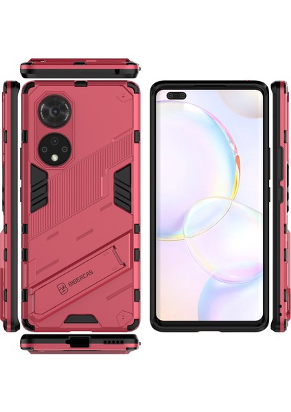 Huawei Nova 9 Pro /honor 50 Pro Için Sert Pc Tpu Hibrit Düşme Önleyici Stand Telefon Kılıfı - Sıcak Pembe (Yurt Dışından) fiyatları