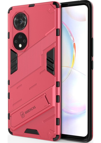 Huawei Nova 9 Pro /honor 50 Pro Için Sert Pc Tpu Hibrit Düşme Önleyici Stand Telefon Kılıfı - Sıcak Pembe (Yurt Dışından) modelleri