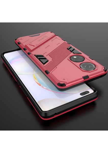 Huawei Nova 9 Pro /honor 50 Pro Için Sert Pc Tpu Hibrit Düşme Önleyici Stand Telefon Kılıfı - Sıcak Pembe (Yurt Dışından) indirimleri