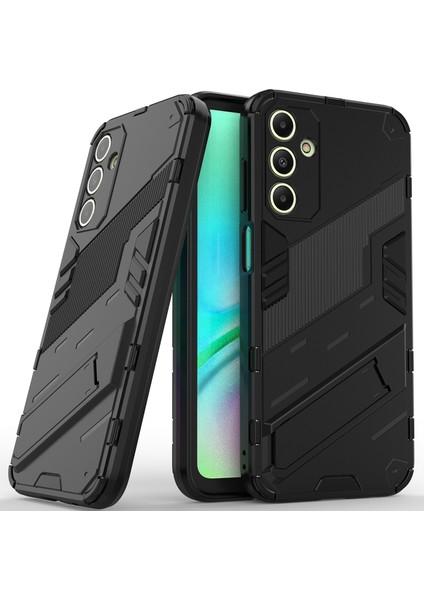 Samsung Galaxy A15 5g/4g Için Sert Pc Tpu Hibrit Düşme Önleyici Stand Telefon Kılıfı - Siyah (Yurt Dışından)
