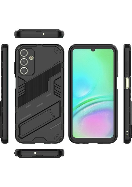 Samsung Galaxy A15 5g/4g Için Sert Pc Tpu Hibrit Düşme Önleyici Stand Telefon Kılıfı - Siyah (Yurt Dışından)