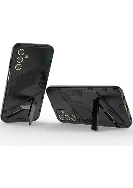 Samsung Galaxy A15 5g/4g Için Sert Pc Tpu Hibrit Düşme Önleyici Stand Telefon Kılıfı - Siyah (Yurt Dışından)
