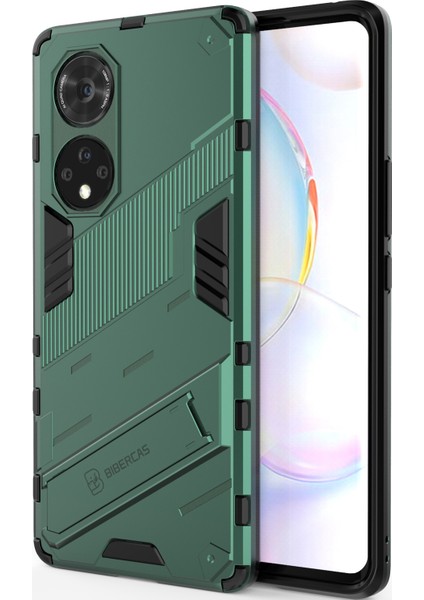 Huawei Nova 9 Pro /honor 50 Pro Için Sert Pc Tpu Hibrit Düşme Önleyici Stand Telefon Kılıfı - Yeşil (Yurt Dışından) modelleri