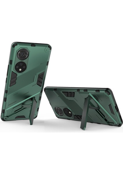 Huawei Nova 9 Pro /honor 50 Pro Için Sert Pc Tpu Hibrit Düşme Önleyici Stand Telefon Kılıfı - Yeşil (Yurt Dışından) fırsatları