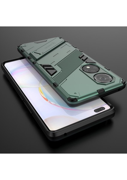 Huawei Nova 9 Pro /honor 50 Pro Için Sert Pc Tpu Hibrit Düşme Önleyici Stand Telefon Kılıfı - Yeşil (Yurt Dışından) indirimleri