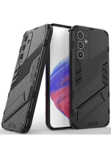 Samsung Galaxy A54 Için Sert Pc Tpu Hibrit Düşme Önleyici Stand Telefon Kılıfı - Siyah (Yurt Dışından)
