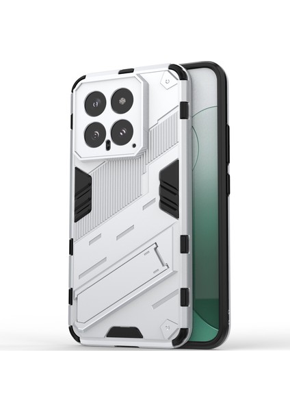 Xiaomi 14 Için Sert Pc Tpu Hibrit Düşme Önleyici Stand Telefon Kılıfı - Beyaz (Yurt Dışından) modelleri