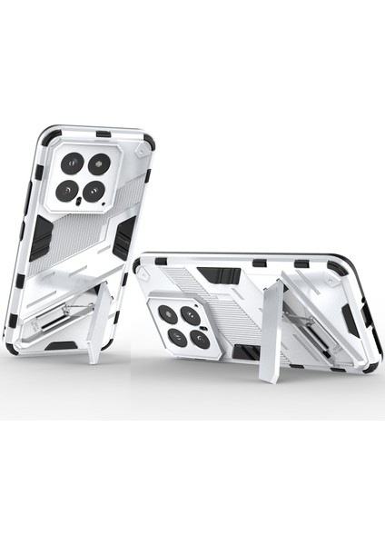 Xiaomi 14 Için Sert Pc Tpu Hibrit Düşme Önleyici Stand Telefon Kılıfı - Beyaz (Yurt Dışından) fırsatları