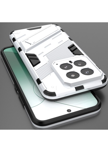 Xiaomi 14 Için Sert Pc Tpu Hibrit Düşme Önleyici Stand Telefon Kılıfı - Beyaz (Yurt Dışından) indirimleri