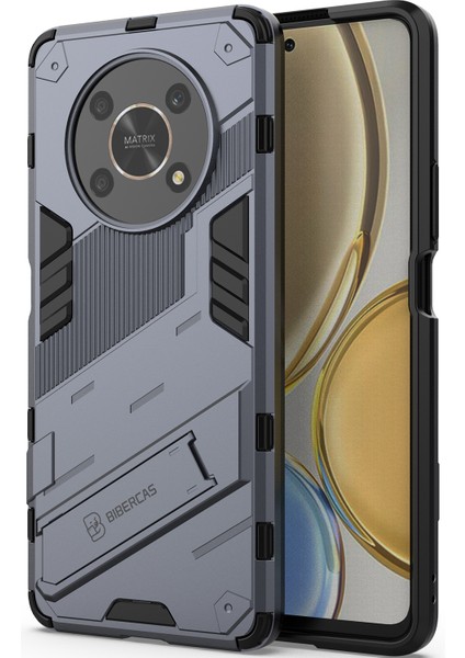 Honor X9 /honor X30/MAGIC4 Lite/honor X40 Gt Için Sert Pc Tpu Hibrit Düşme Önleyici Stand Telefon Kılıfı - Gri (Yurt Dışından) modelleri