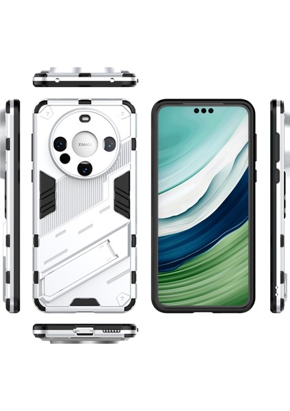 Huawei Mate 60 Için Sert Pc Tpu Hibrit Düşme Önleyici Stand Telefon Kılıfı - Beyaz (Yurt Dışından) fiyatları