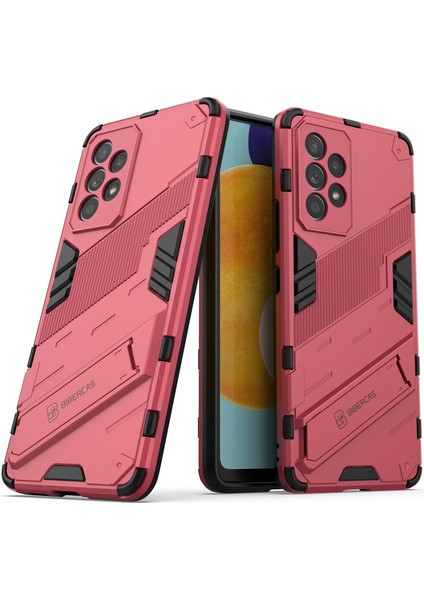 Samsung Galaxy A53 5g Için Sert Pc Tpu Hibrit Düşme Önleyici Stand Telefon Kılıfı - Sıcak Pembe (Yurt Dışından)