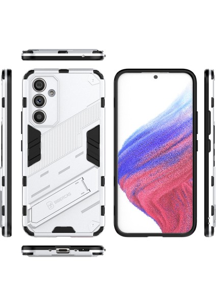 Samsung Galaxy A54 Için Sert Pc Tpu Hibrit Düşme Önleyici Stand Telefon Kılıfı - Beyaz (Yurt Dışından) fiyatları