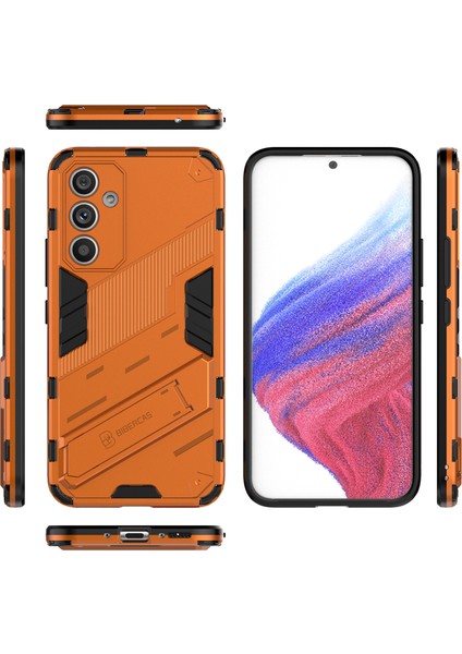 Samsung Galaxy A54 Için Sert Pc Tpu Hibrit Düşme Önleyici Stand Telefon Kılıfı - Turuncu (Yurt Dışından) fiyatları