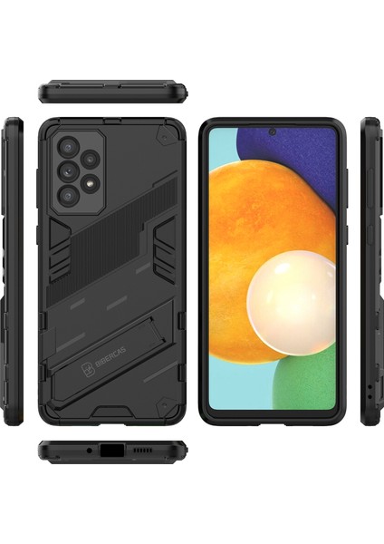 Samsung Galaxy A73 5g Için Sert Pc Tpu Hibrit Düşme Önleyici Stand Telefon Kılıfı - Siyah (Yurt Dışından) fiyatları