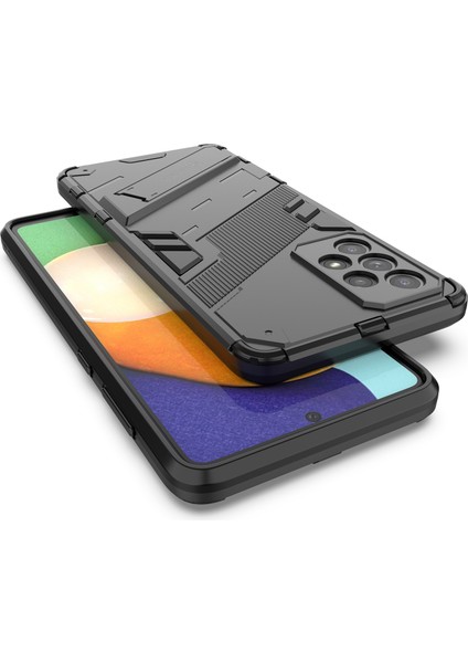 Samsung Galaxy A73 5g Için Sert Pc Tpu Hibrit Düşme Önleyici Stand Telefon Kılıfı - Siyah (Yurt Dışından) indirimleri