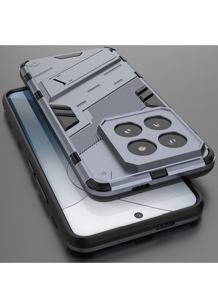 Xiaomi 14 Pro Için Sert Pc Tpu Hibrit Düşme Önleyici Stand Telefon Kılıfı - Gri (Yurt Dışından) indirimleri