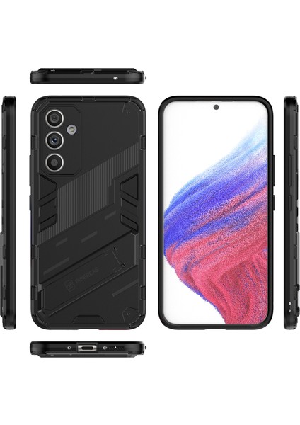 Samsung Galaxy A54 Için Sert Pc Tpu Hibrit Düşme Önleyici Stand Telefon Kılıfı - Siyah (Yurt Dışından) fiyatları