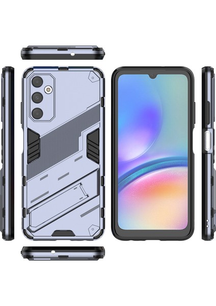 Samsung Galaxy A05S Için Sert Pc Tpu Hibrit Düşme Önleyici Stand Telefon Kılıfı - Gri (Yurt Dışından)