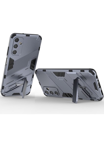 Samsung Galaxy A05S Için Sert Pc Tpu Hibrit Düşme Önleyici Stand Telefon Kılıfı - Gri (Yurt Dışından)
