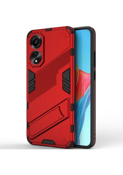 Oppo A78 4g Için Sert Pc Tpu Hibrit Düşme Önleyici Stand Telefon Kılıfı - Kırmızı (Yurt Dışından) modelleri