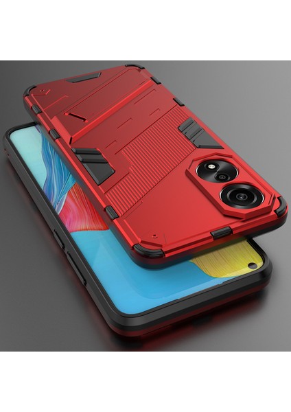Oppo A78 4g Için Sert Pc Tpu Hibrit Düşme Önleyici Stand Telefon Kılıfı - Kırmızı (Yurt Dışından) indirimleri