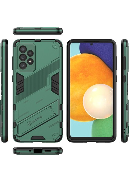 Samsung Galaxy A73 5g Için Sert Pc Tpu Hibrit Düşme Önleyici Stand Telefon Kılıfı - Yeşil (Yurt Dışından) fiyatları