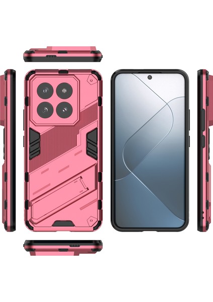 Xiaomi 14 Pro Için Sert Pc Tpu Hibrit Düşme Önleyici Stand Telefon Kılıfı - Sıcak Pembe (Yurt Dışından) fiyatları